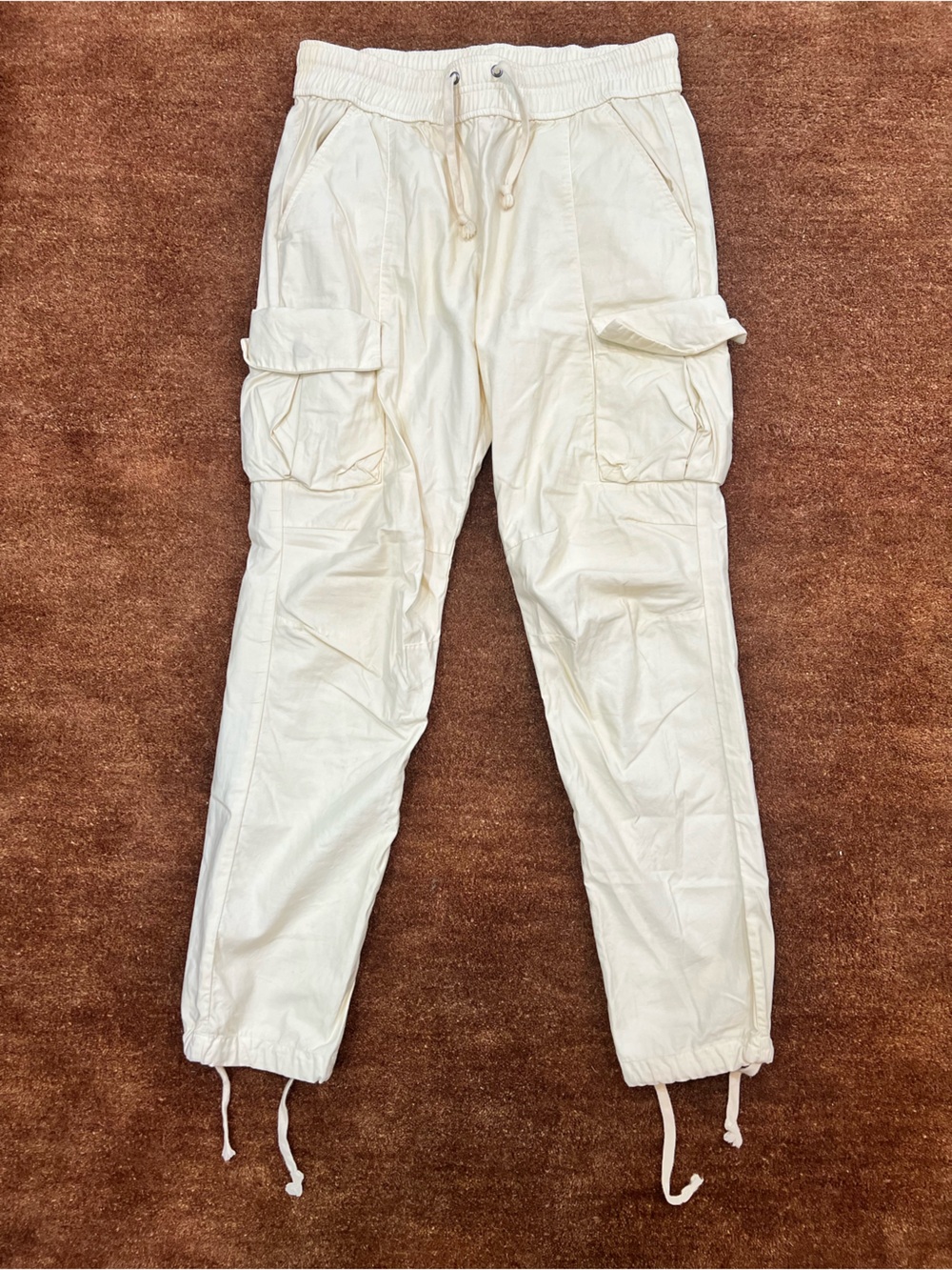 John Elliott Cream Cargo Jogger Pants